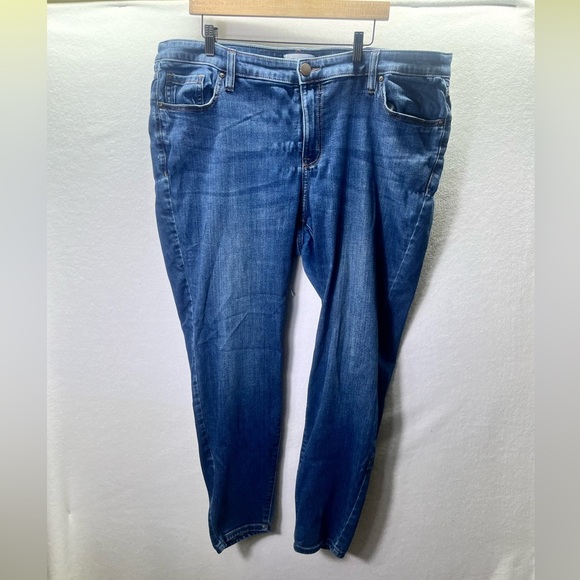 Lane Bryant Flex Magic Waistband Mid Rise Skinny Jeans Womens 22W Long Blue 2130 - Picture 1 of 9